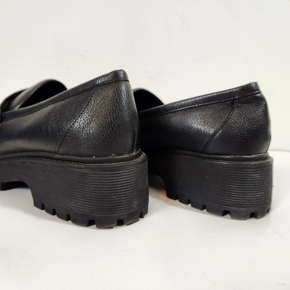 UNIONBAY Jay Platform Penny Loafers Womens Sz 7.5 Black Chunky Lug Sole Y2K Goth - Picture 7 of 11